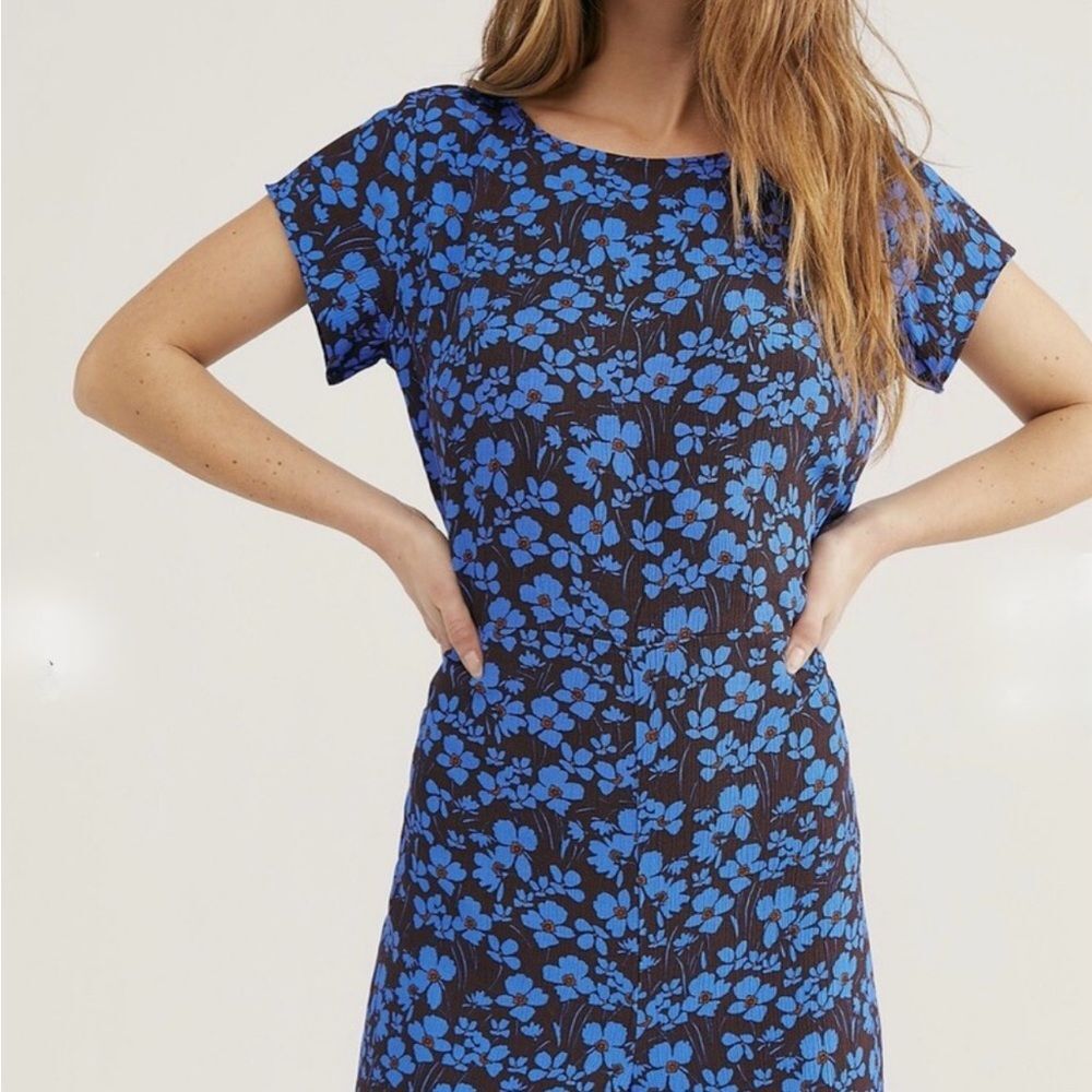 Free People Hailee Blue Floral Jumpsuit Size Small - Picture 4 of 10